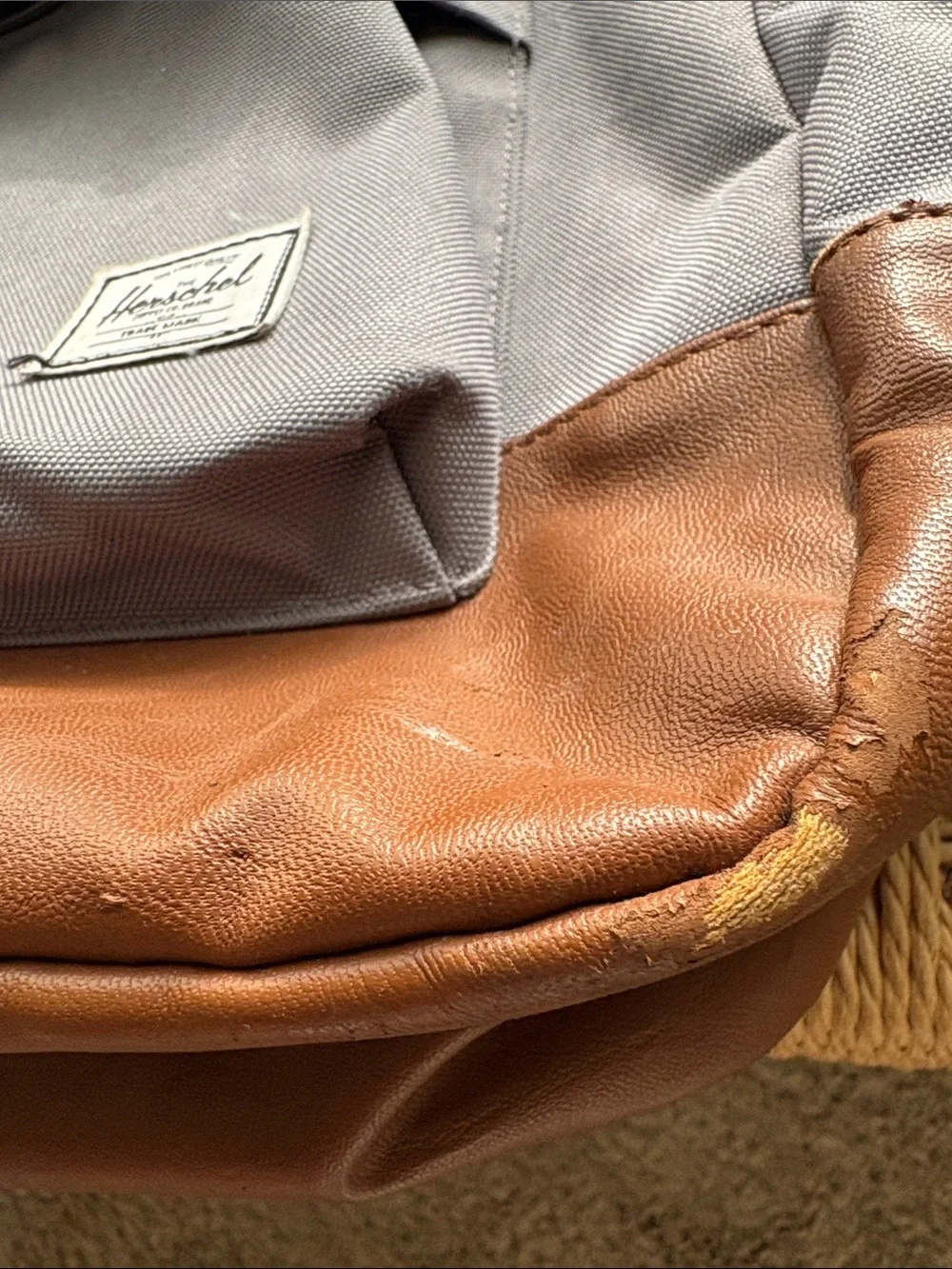 Herschel Supply Company Grey Backpack with Brown Accents